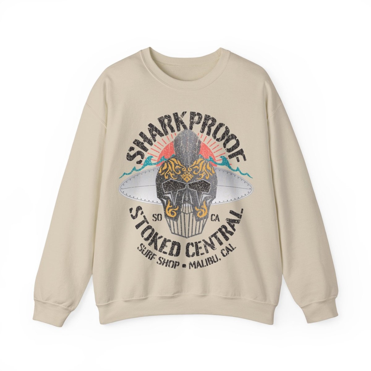 Sharkproof Surf Knight Fleece Sweatshirt, Stoked Central, Malibu