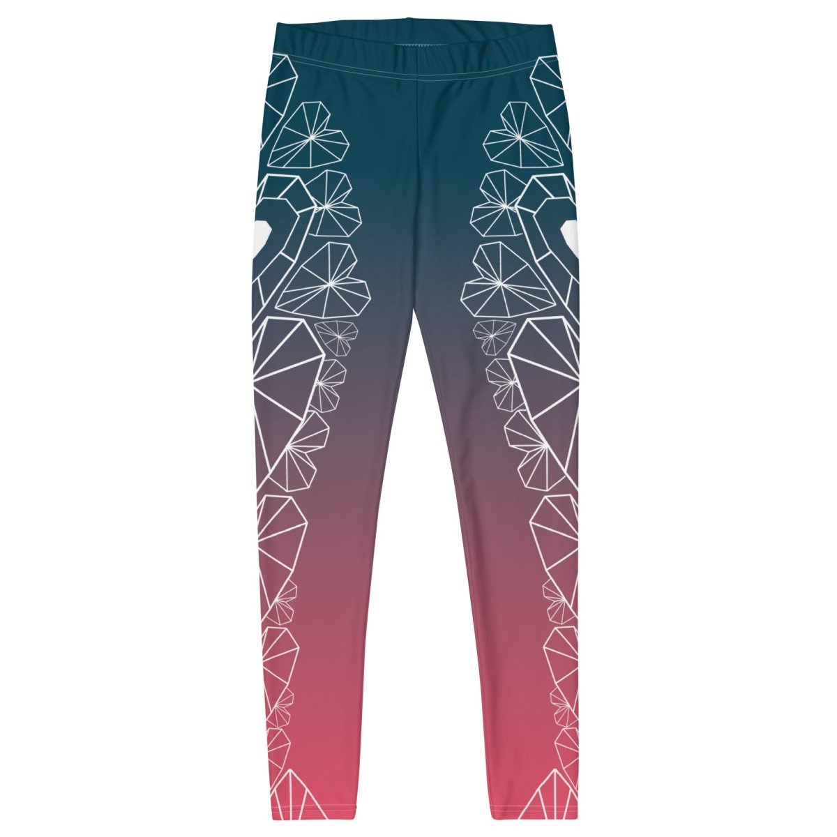 She's All Heart Premium Leggings, Modern Geometric Heart