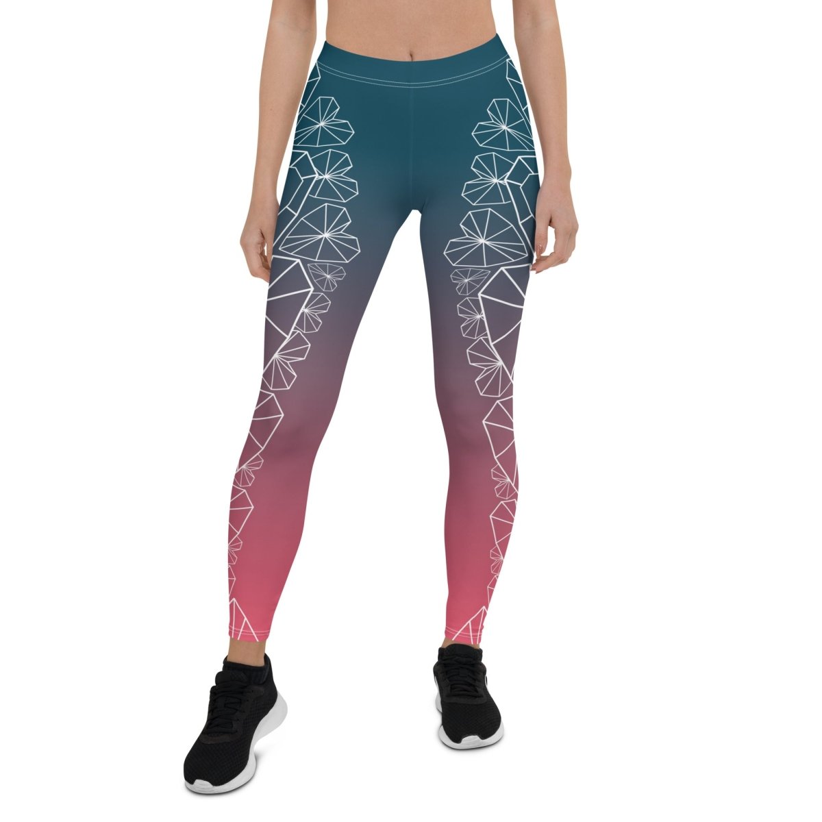 She's All Heart Premium Leggings, Modern Geometric Heart