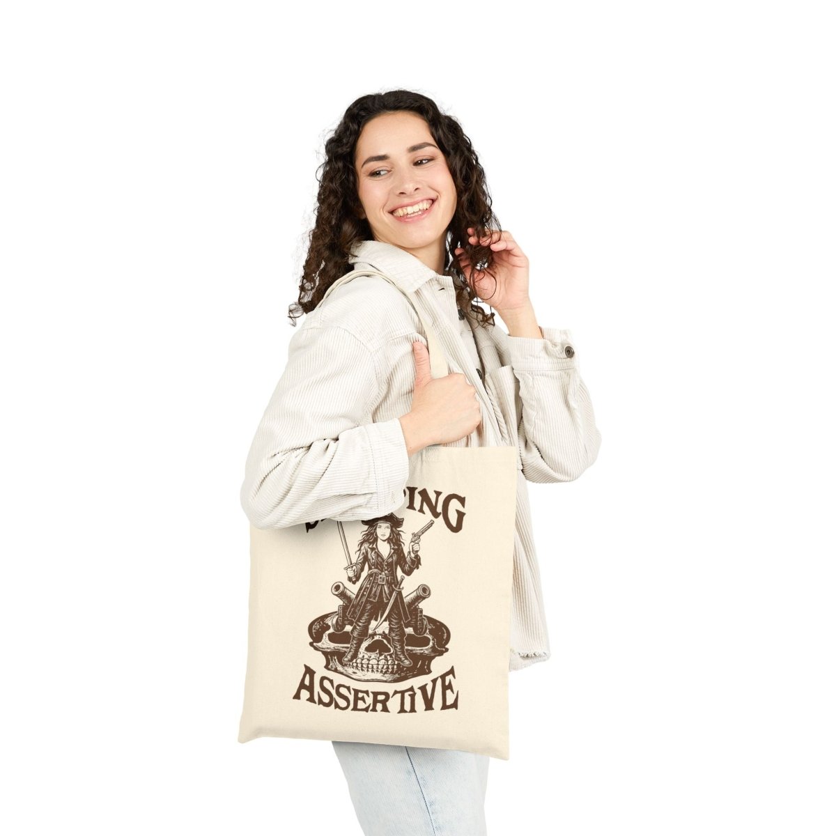 Shopping Addict Gift Assertive Collector Cotton Canvas Pirate Booty Stash Funny Tote Bag