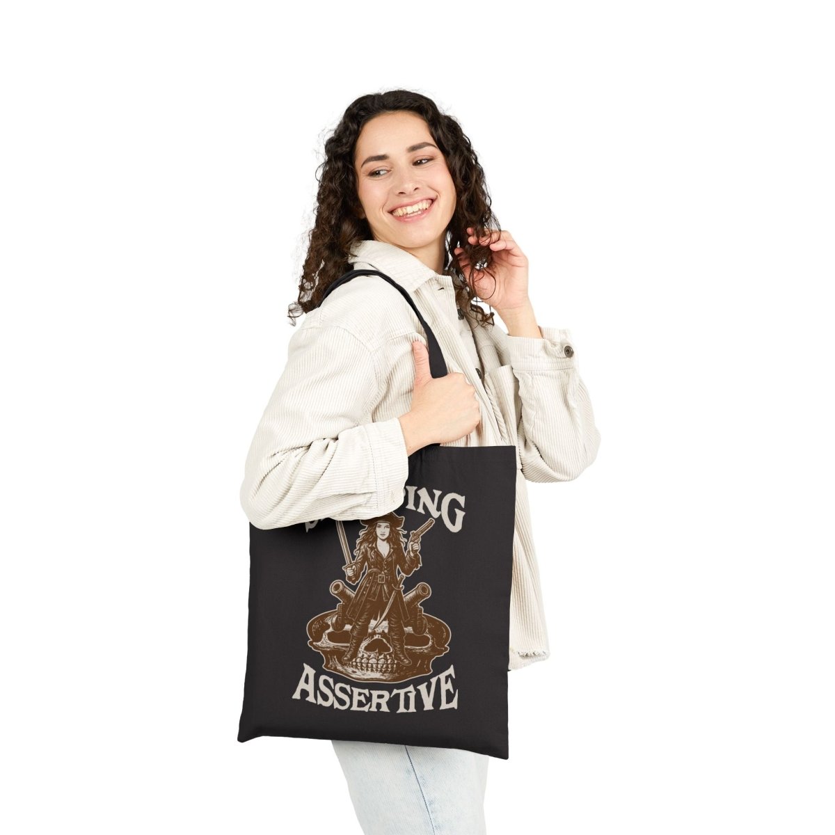 Shopping Addict Gift Assertive Collector Cotton Canvas Pirate Booty Stash Funny Tote Bag