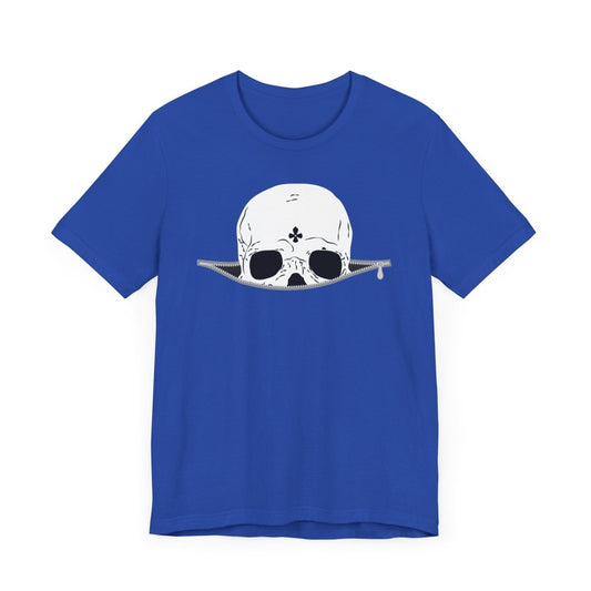 Skull Inside Premium T-Shirt | Skull Peaking our of Zipper Pocket