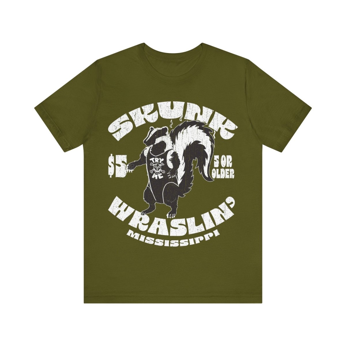 Skunk Wrestling Premium T-Shirt, Life Lesson In Defeat, Funny