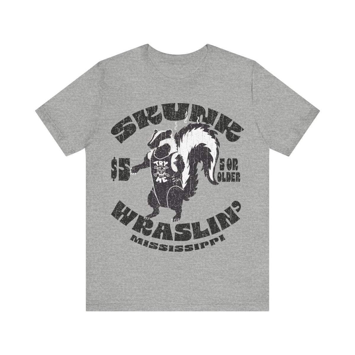 Skunk Wrestling Premium T-Shirt, Life Lesson In Defeat, Funny