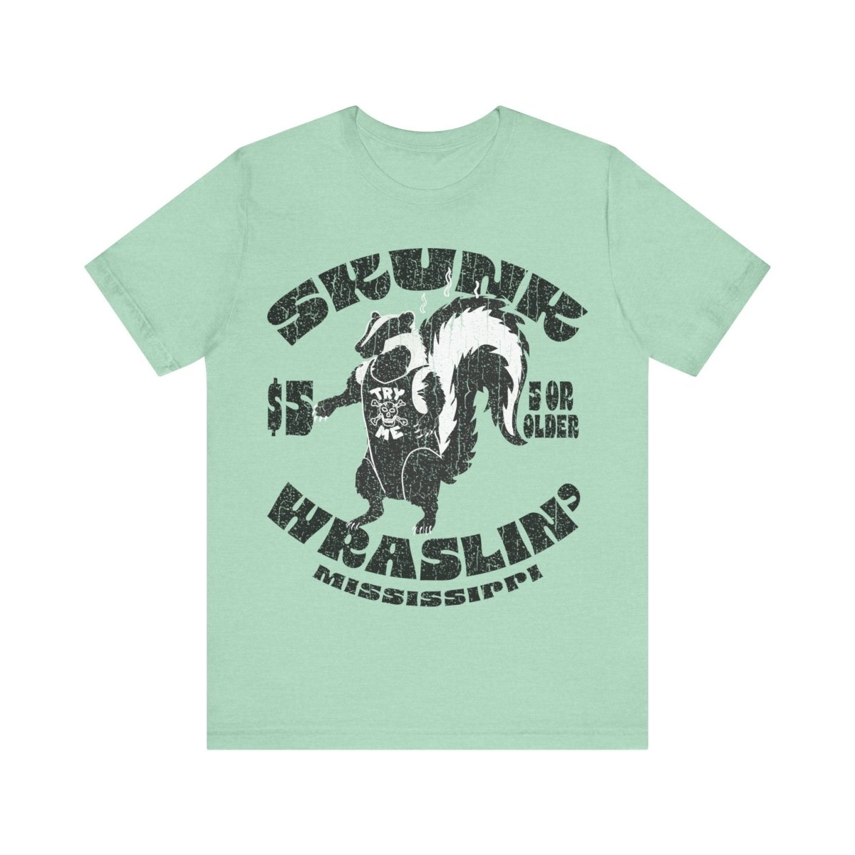 Skunk Wrestling Premium T-Shirt, Life Lesson In Defeat, Funny