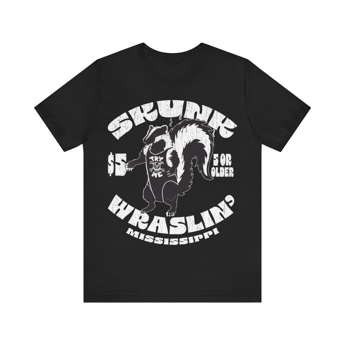 Skunk Wrestling Premium T-Shirt, Life Lesson In Defeat, Funny