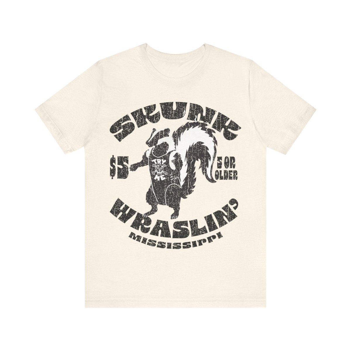 Skunk Wrestling Premium T-Shirt, Life Lesson In Defeat, Funny