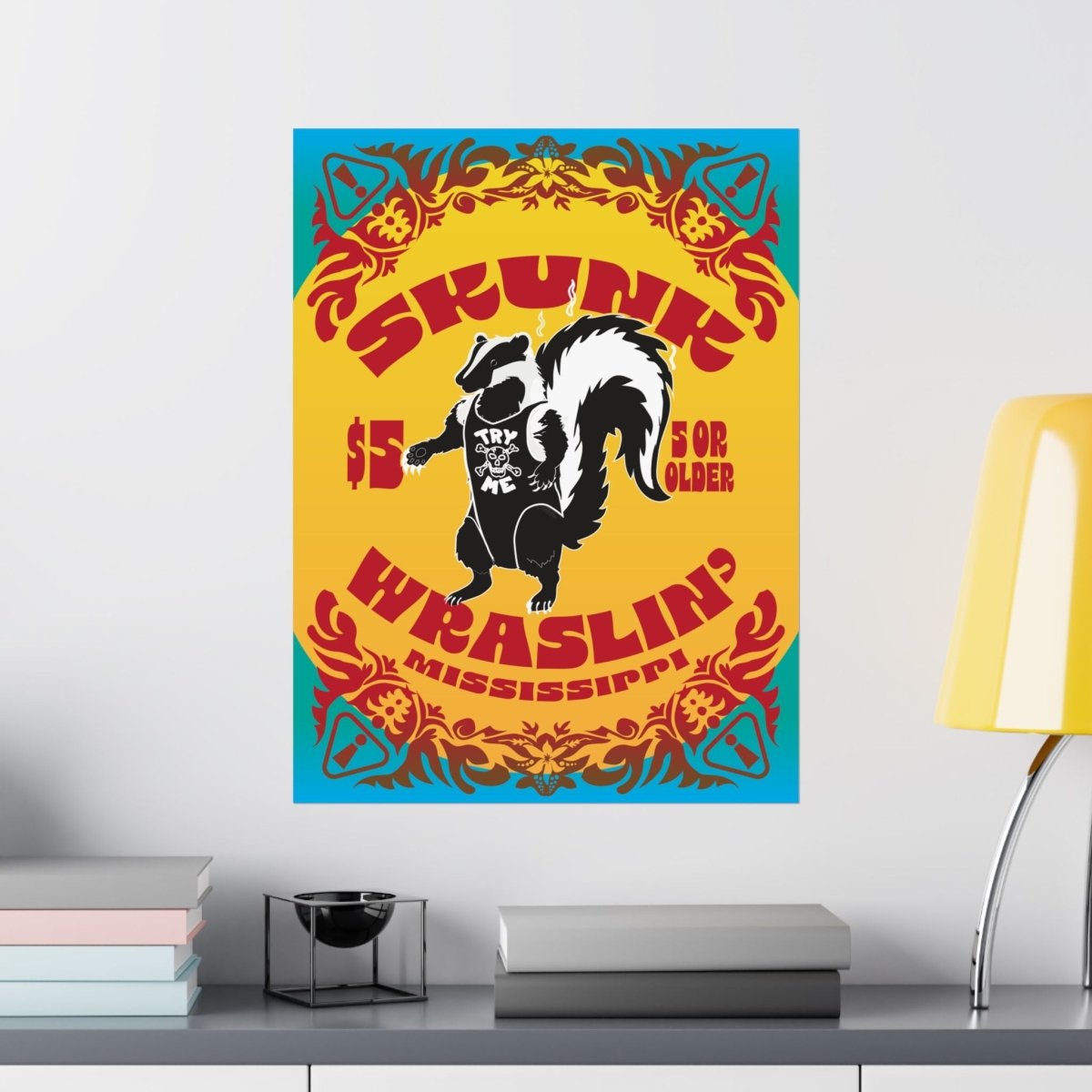 Skunk Wrestling Premium Wall Art Print, Life Lesson In Failure - Turn It Beautiful