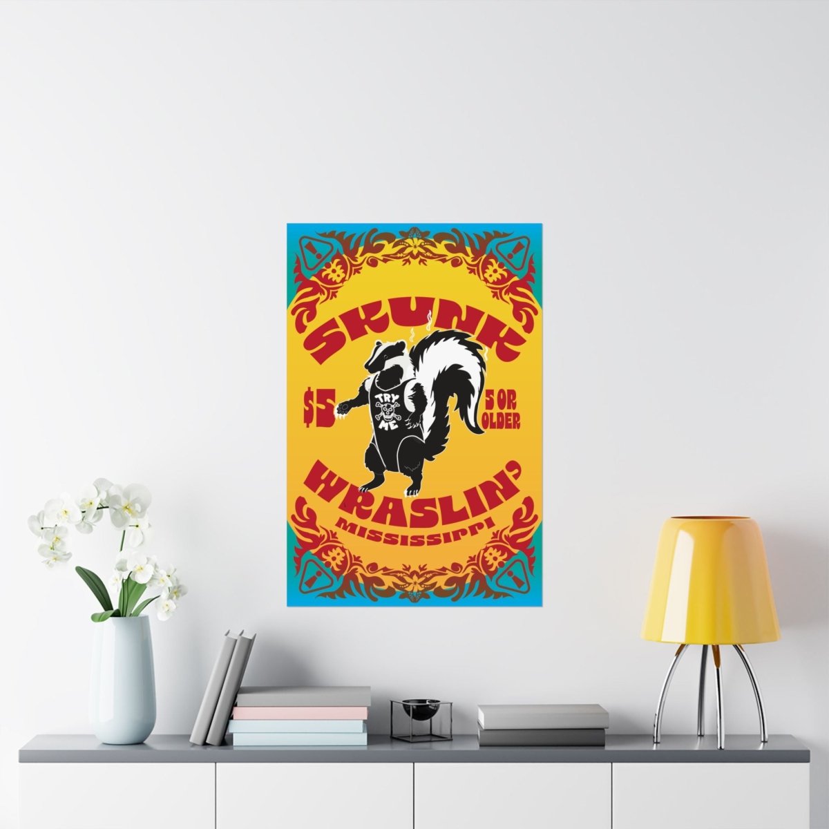 Skunk Wrestling Premium Wall Art Print, Life Lesson In Failure - Turn It Beautiful