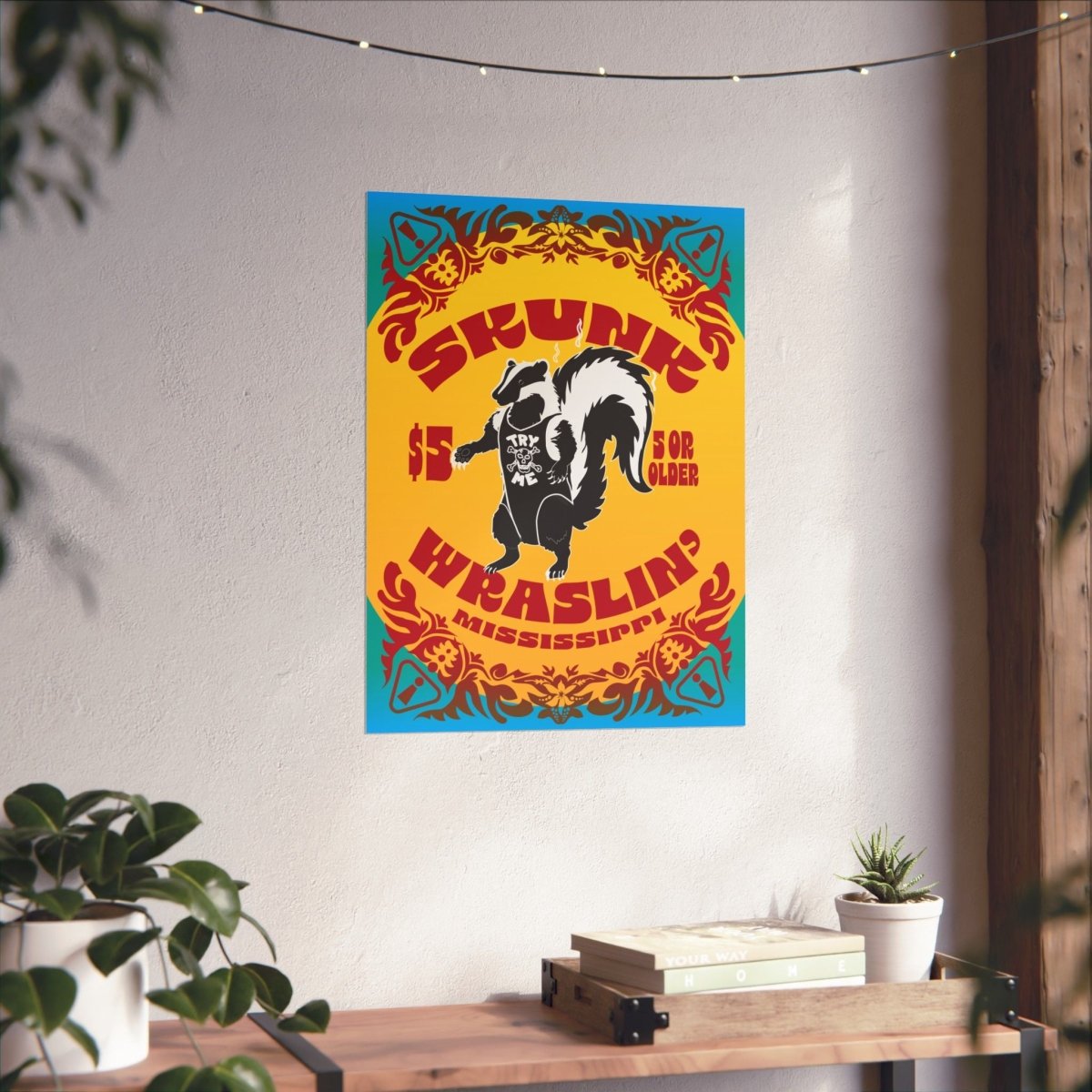 Skunk Wrestling Premium Wall Art Print, Life Lesson In Failure - Turn It Beautiful