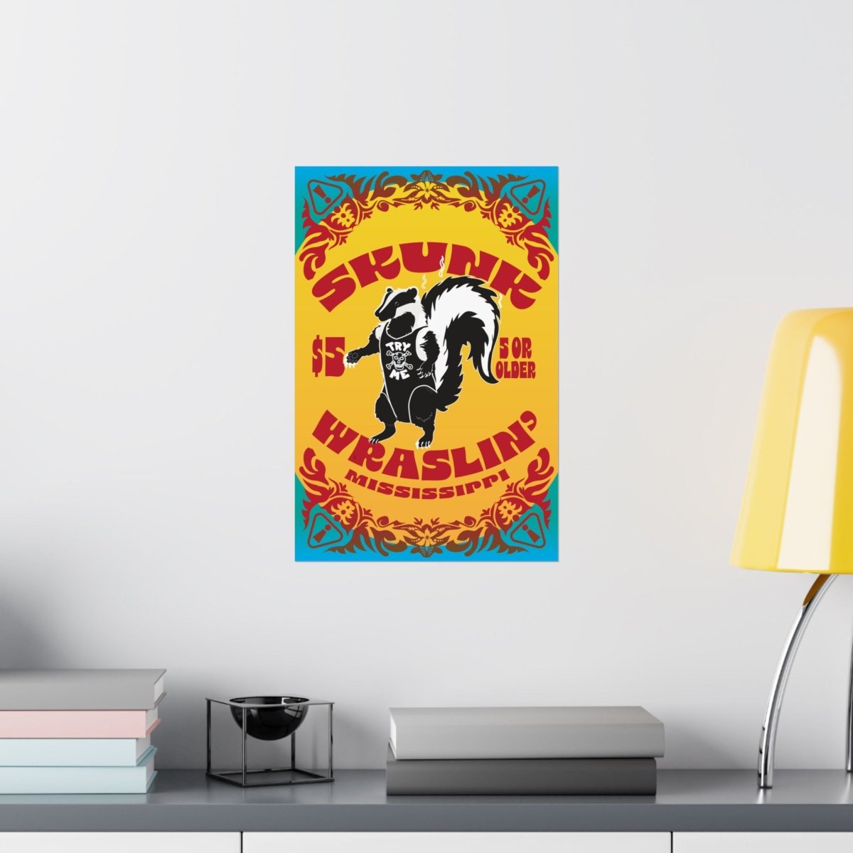 Skunk Wrestling Premium Wall Art Print, Life Lesson In Failure - Turn It Beautiful