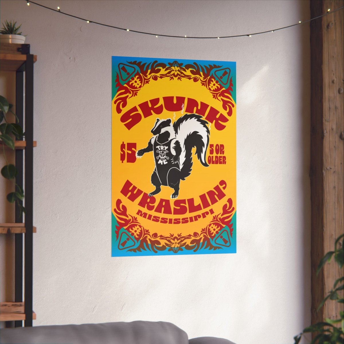 Skunk Wrestling Premium Wall Art Print, Life Lesson In Failure - Turn It Beautiful