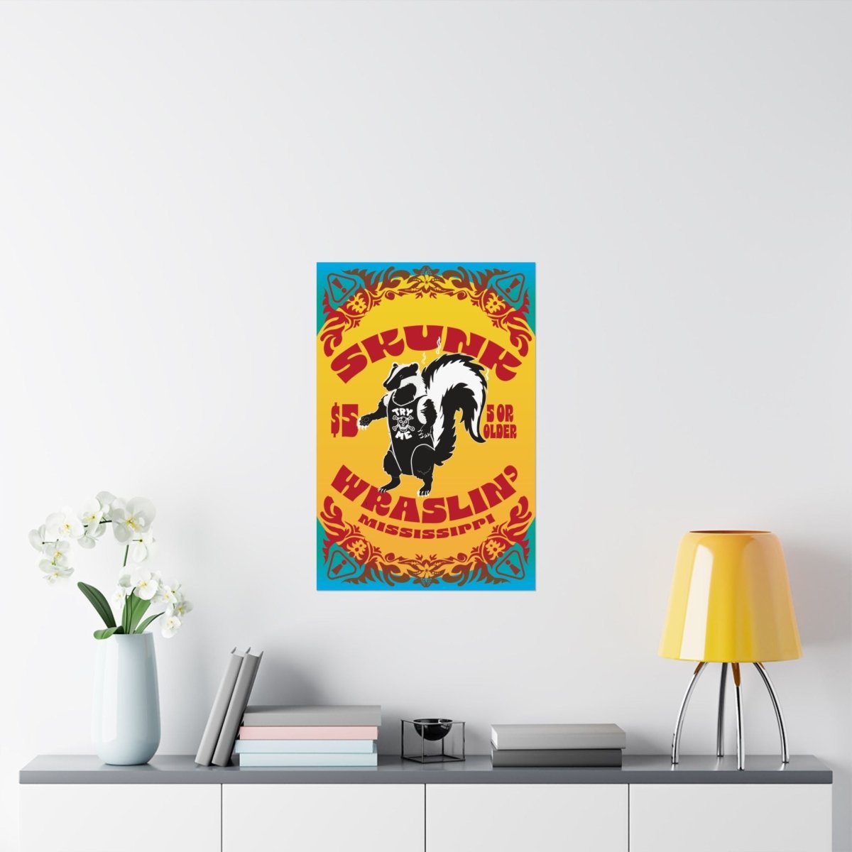 Skunk Wrestling Premium Wall Art Print, Life Lesson In Failure - Turn It Beautiful