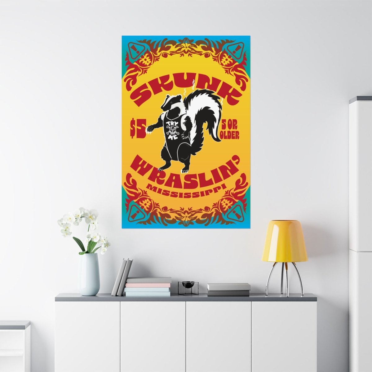 Skunk Wrestling Premium Wall Art Print, Life Lesson In Failure - Turn It Beautiful