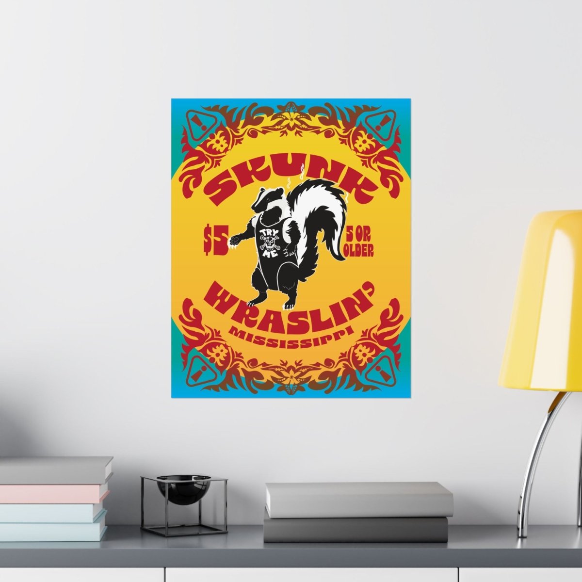 Skunk Wrestling Premium Wall Art Print, Life Lesson In Failure - Turn It Beautiful