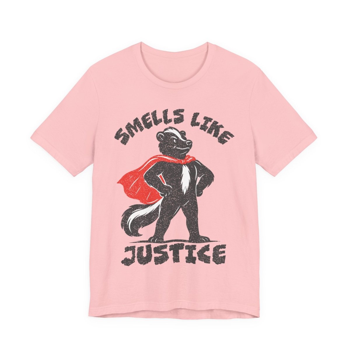 Smells Like Justice Super Skunk Tee, Funny Antihero Parody Shirt for Sarcastic Gifting & Comic Fans