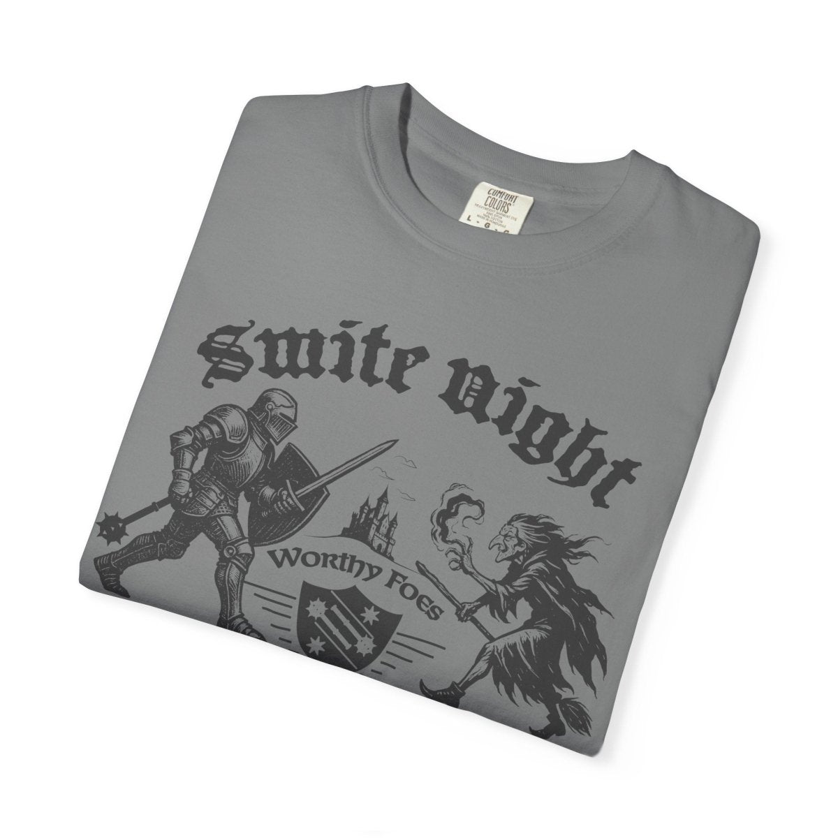 Smite Night, MaceFest Knights Shieldshelm Castle Comfort Colors Relaxed Fit Tee, Witch