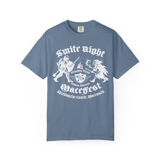 Smite Night, MaceFest Knights Shieldshelm Castle Comfort Colors Relaxed Fit Tee, Witch
