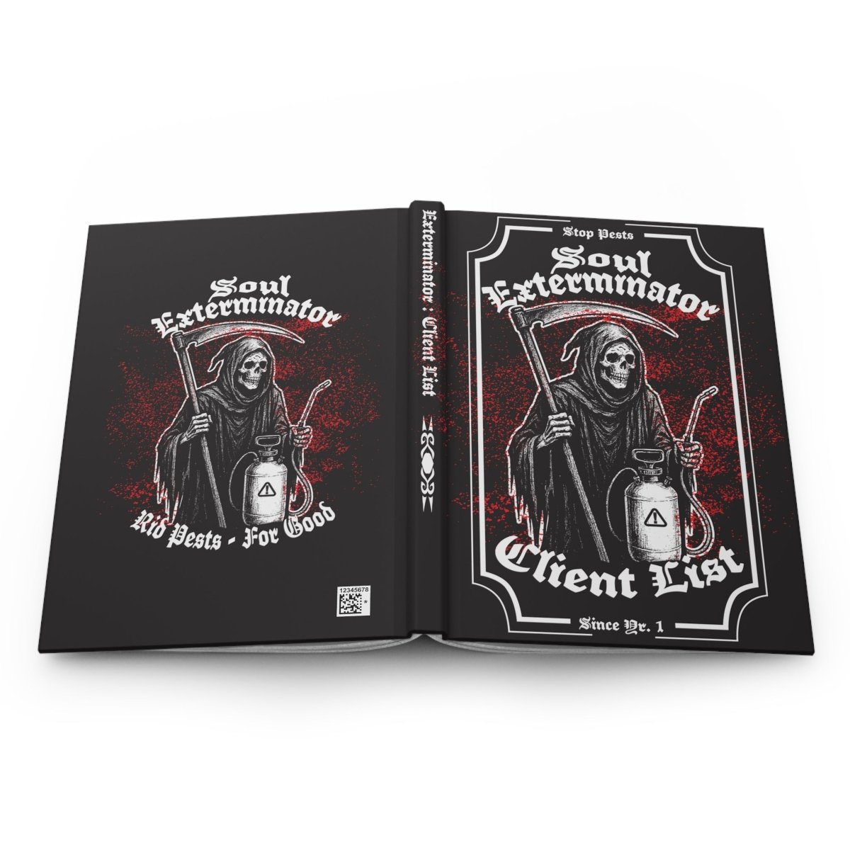 Soul Exterminator Funny Work Journal or Halloween Spooky Gift Notebook Gothic Troublemaker Gift