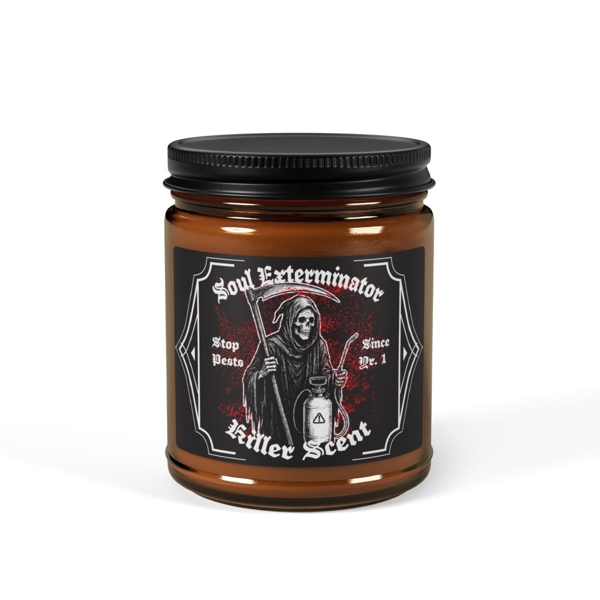 Soul Exterminator Killer Scent Halloween Gift Gothic Soy Candle, 6 Scents or Unscented