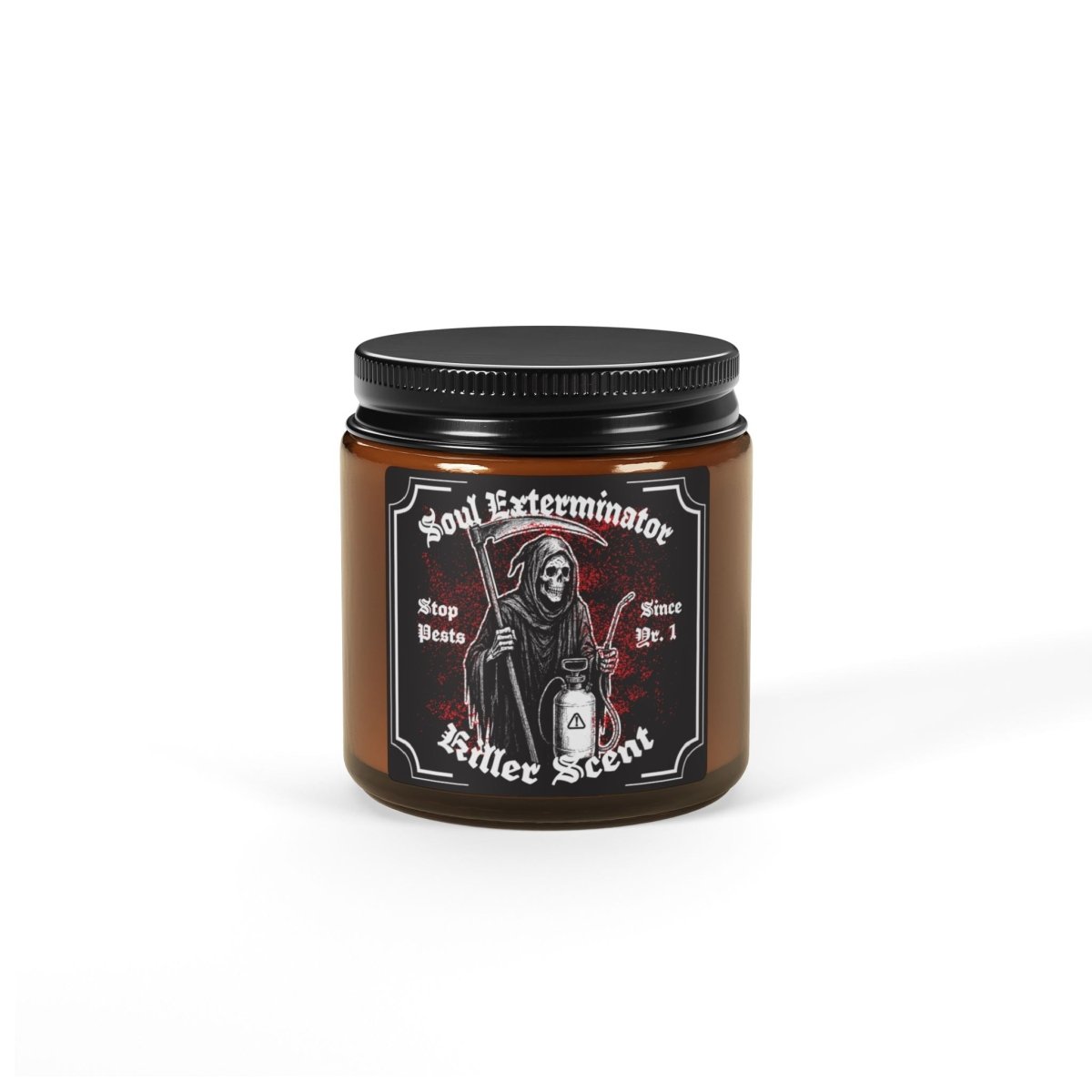 Soul Exterminator Killer Scent Halloween Gift Gothic Soy Candle, 6 Scents or Unscented