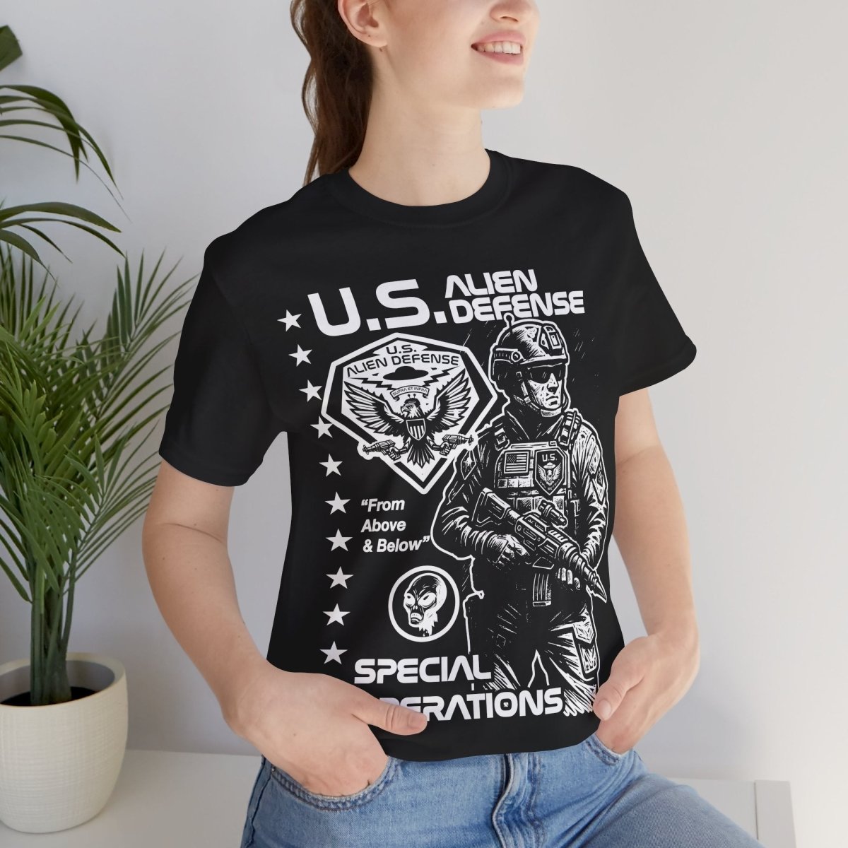 Special Operations U.S. Alien Defense Premium T-Shirt Military Gift