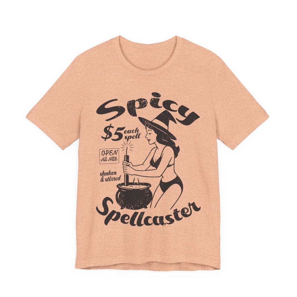 Spicy Spellcaster Witchy Beauty Tee Funny Parody T-Shirt for Dark Humor Lovers Sarcastic Souls Gift Spicy Spellcaster Bikini