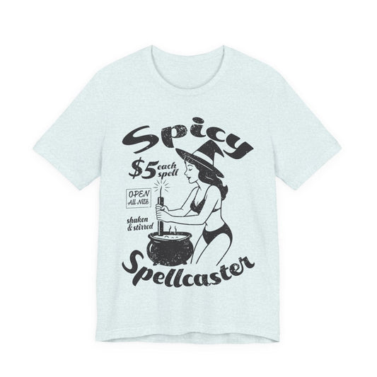 Spicy Spellcaster Witchy Beauty Tee Funny Parody T-Shirt for Dark Humor Lovers Sarcastic Souls Gift Spicy Spellcaster Bikini