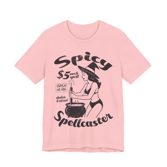 Spicy Spellcaster Witchy Beauty Tee Funny Parody T-Shirt for Dark Humor Lovers Sarcastic Souls Gift Spicy Spellcaster Bikini