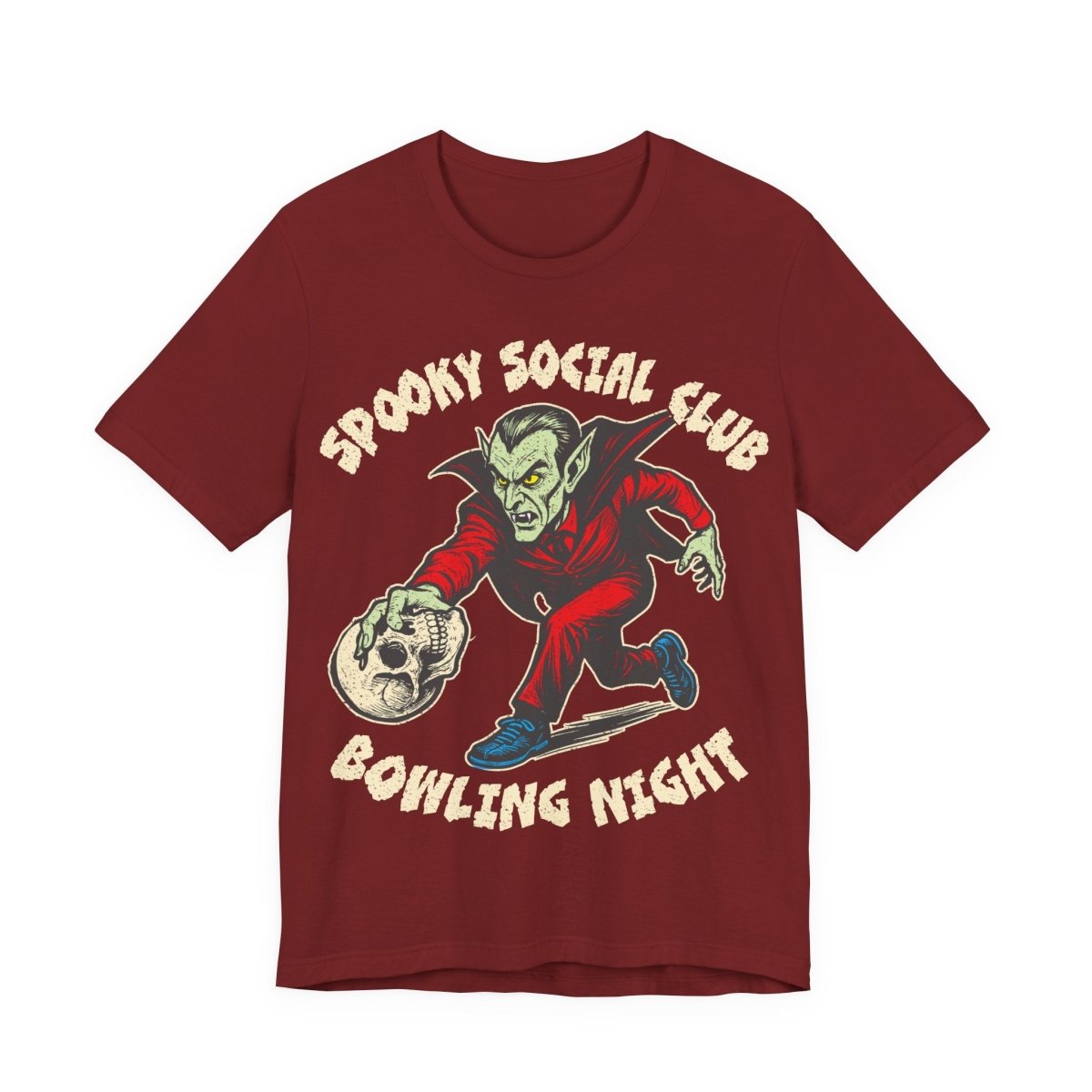 Spooky Bowling Funny Premium T-Shirt, Gothic Halloween Summerween Spooky Social Club Vampire