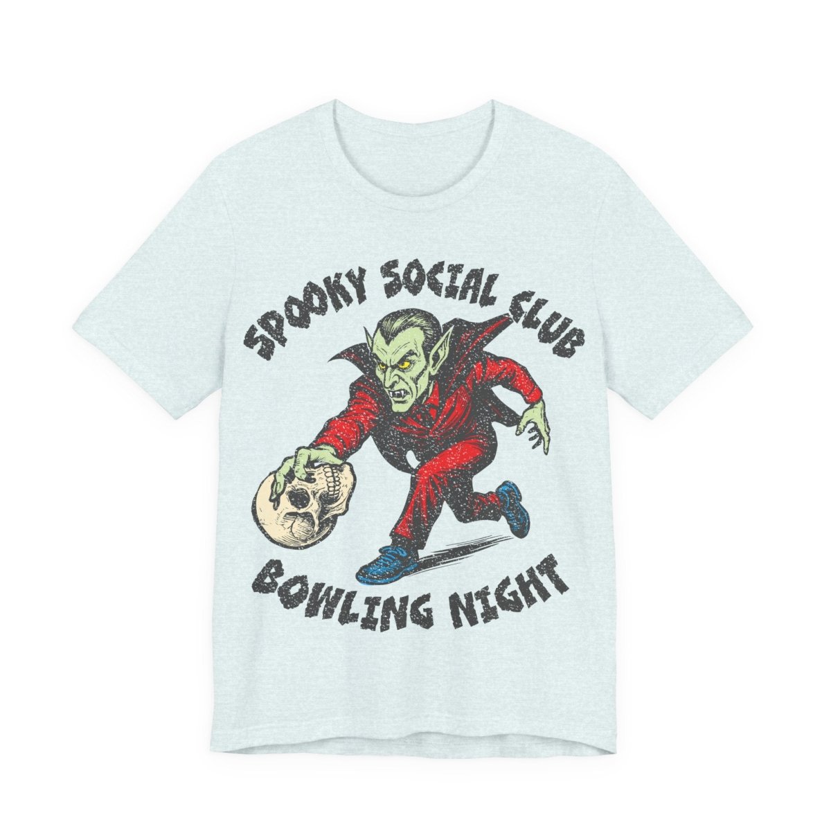 Spooky Bowling Funny Premium T-Shirt, Gothic Halloween Summerween Spooky Social Club Vampire