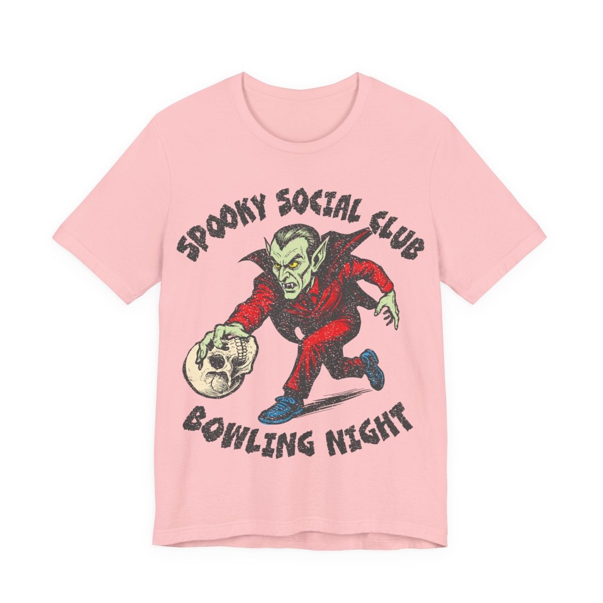 Spooky Bowling Funny Premium T-Shirt, Gothic Halloween Summerween Spooky Social Club Vampire