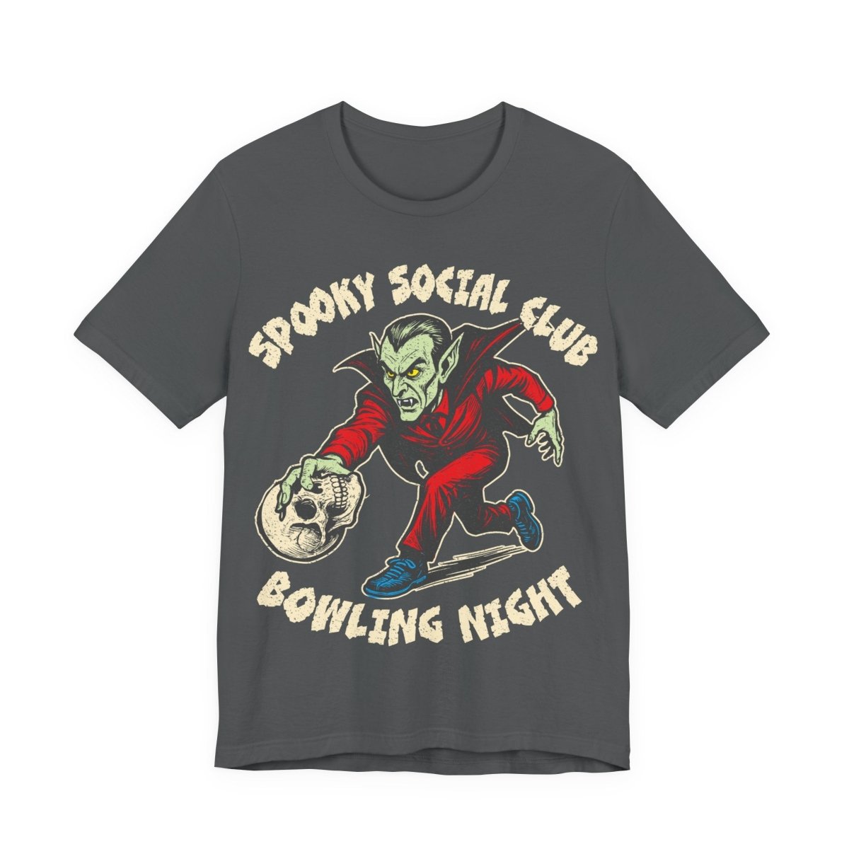 Spooky Bowling Funny Premium T-Shirt, Gothic Halloween Summerween Spooky Social Club Vampire