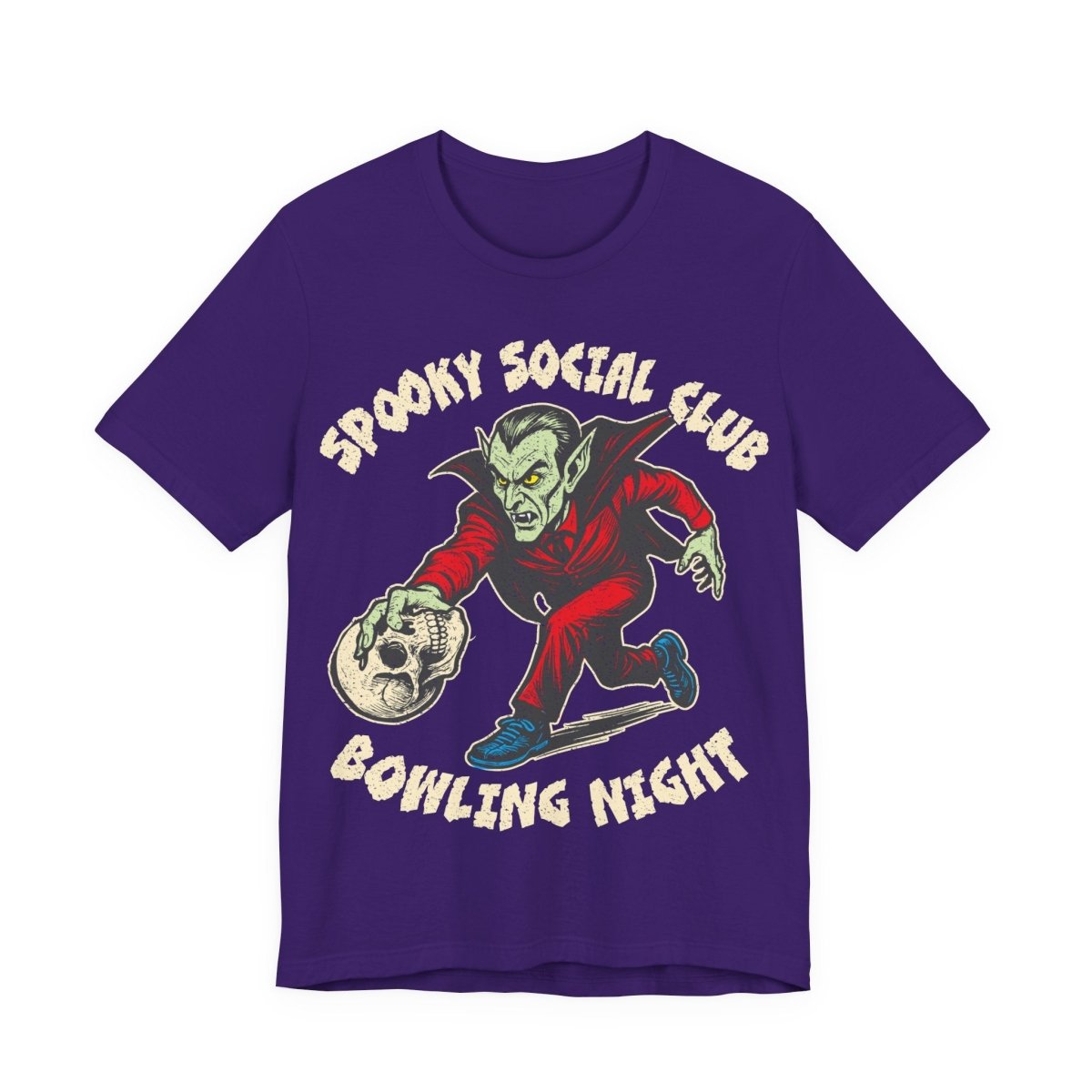Spooky Bowling Funny Premium T-Shirt, Gothic Halloween Summerween Spooky Social Club Vampire