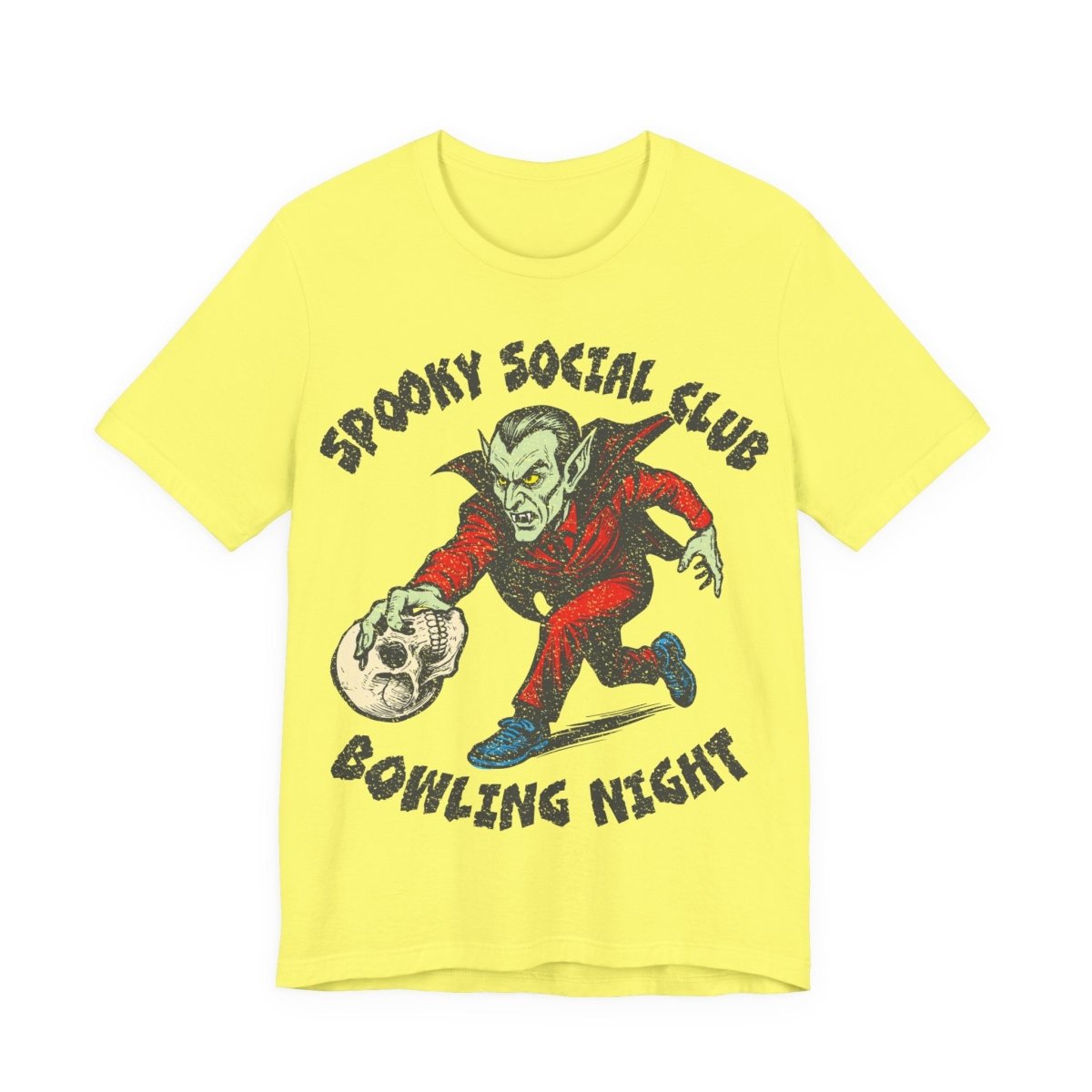Spooky Bowling Funny Premium T-Shirt, Gothic Halloween Summerween Spooky Social Club Vampire