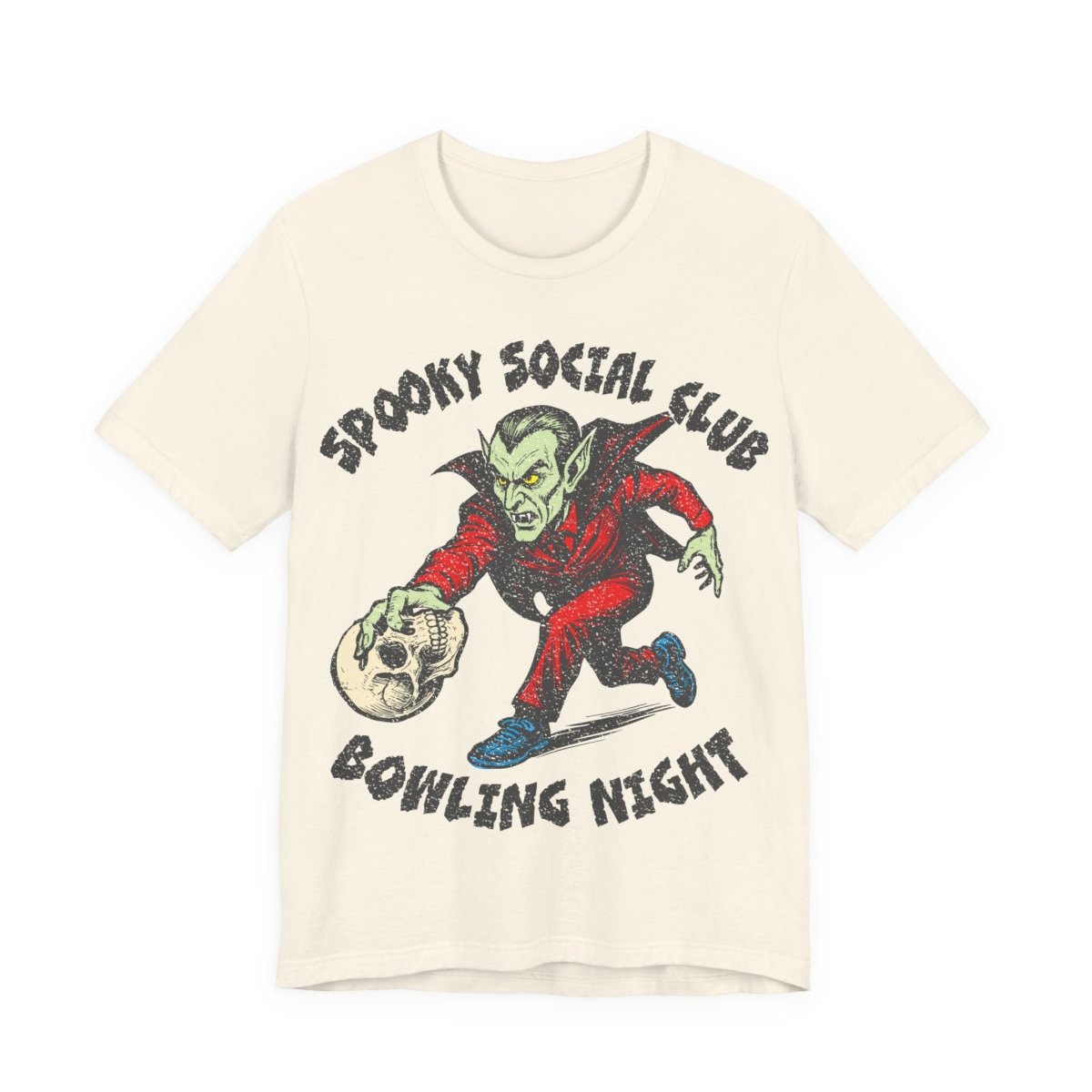 Spooky Bowling Funny Premium T-Shirt, Gothic Halloween Summerween Spooky Social Club Vampire