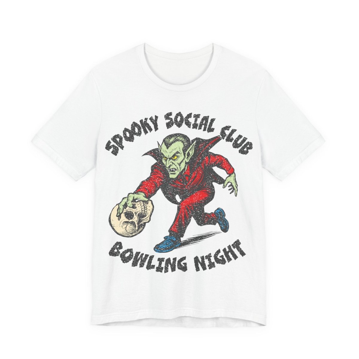 Spooky Bowling Funny Premium T-Shirt, Gothic Halloween Summerween Spooky Social Club Vampire