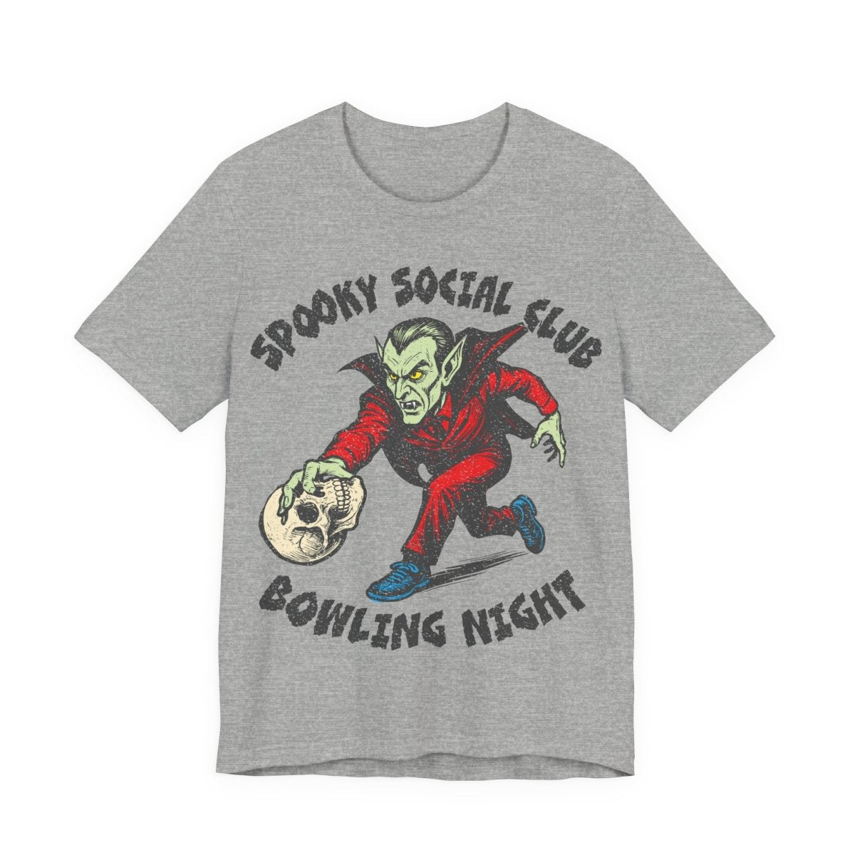 Spooky Bowling Funny Premium T-Shirt, Gothic Halloween Summerween Spooky Social Club Vampire