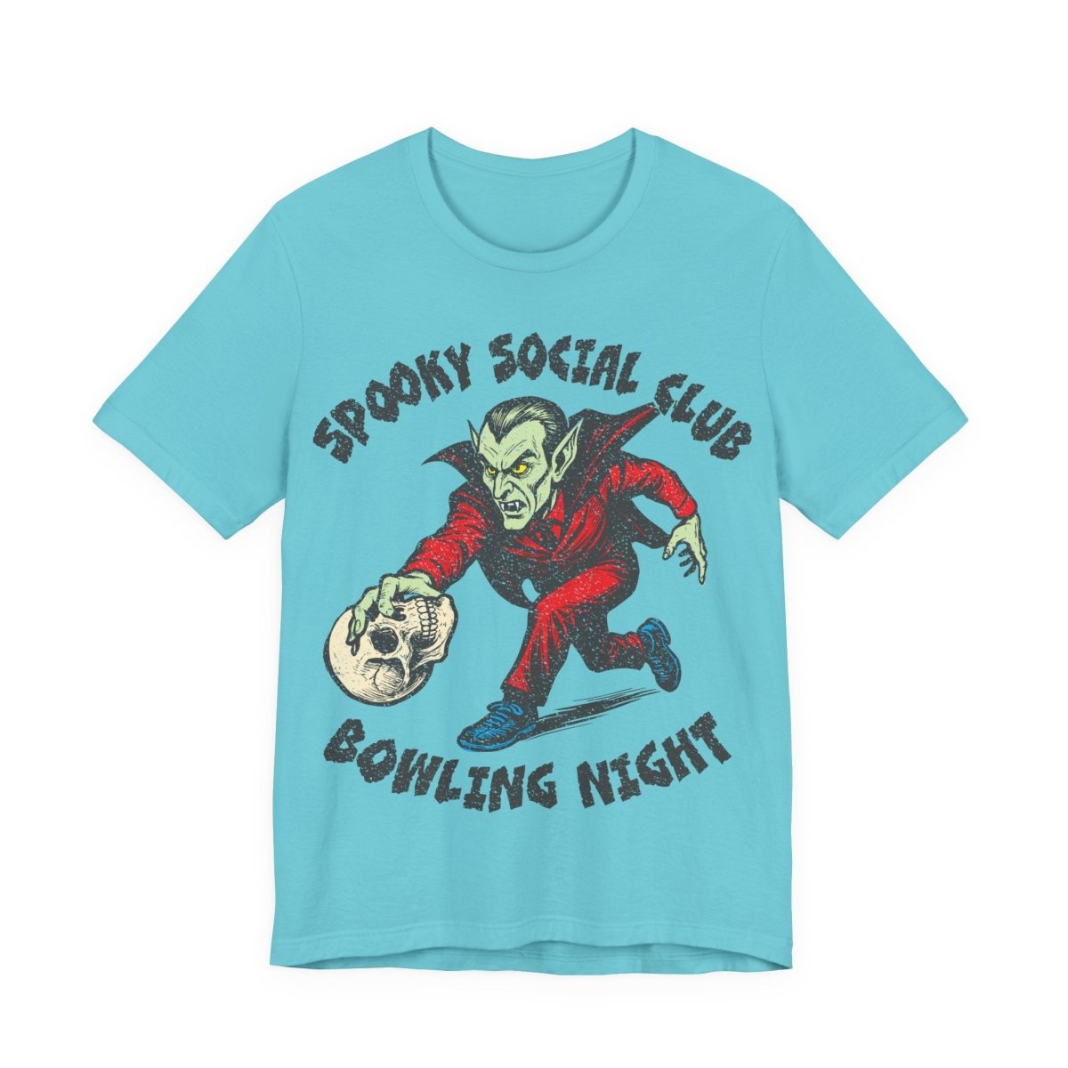 Spooky Bowling Funny Premium T-Shirt, Gothic Halloween Summerween Spooky Social Club Vampire