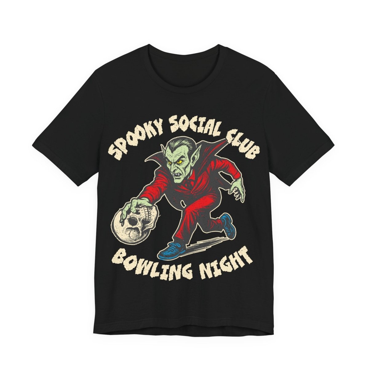 Spooky Bowling Funny Premium T-Shirt, Gothic Halloween Summerween Spooky Social Club Vampire
