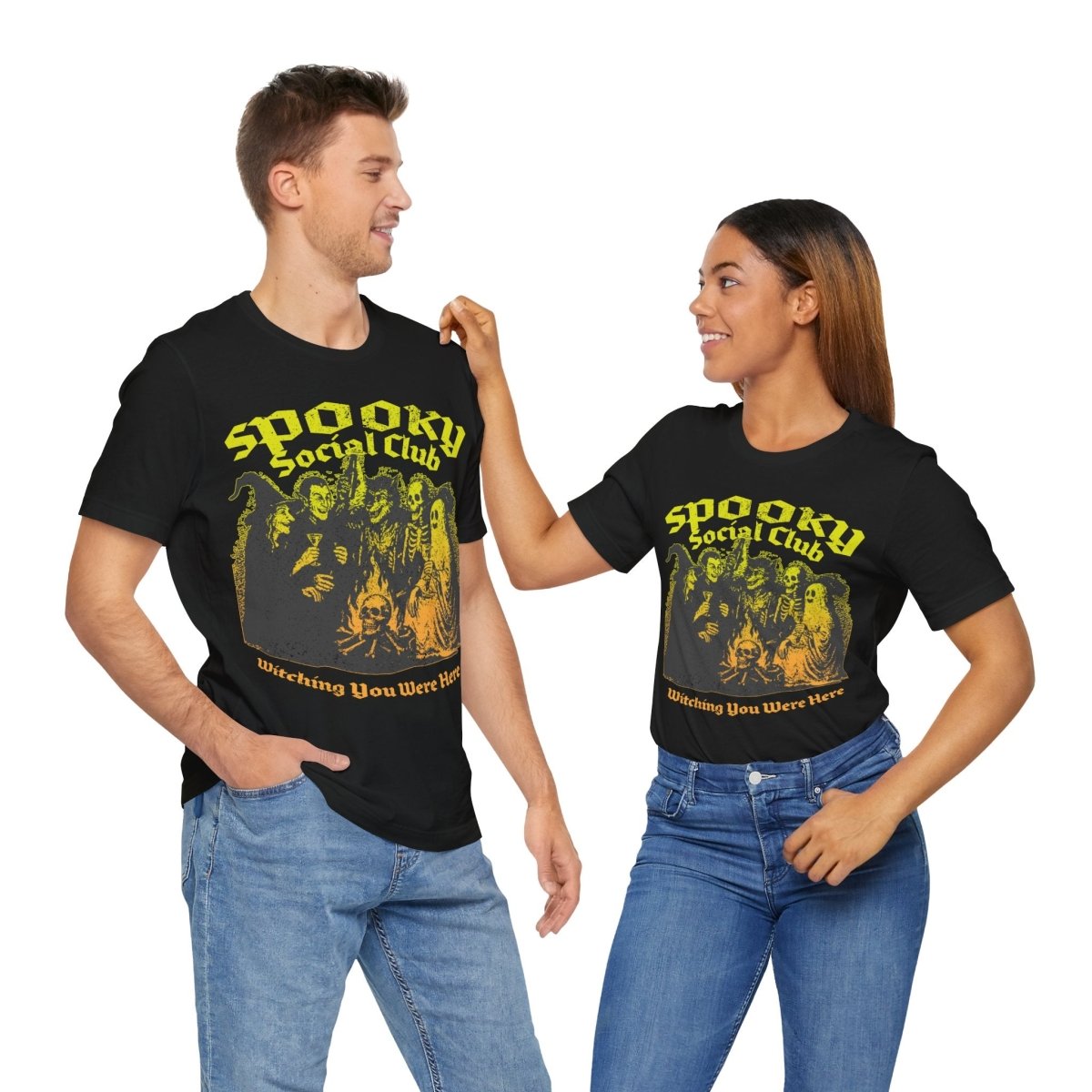 Spooky Social Club Firelight Halloween Summerween Premium T-Shirt