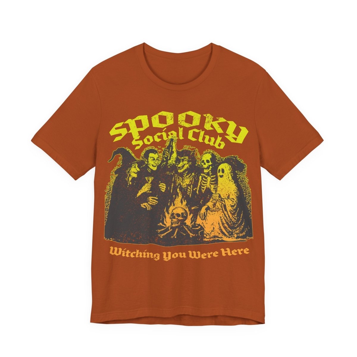 Spooky Social Club Firelight Halloween Summerween Premium T-Shirt