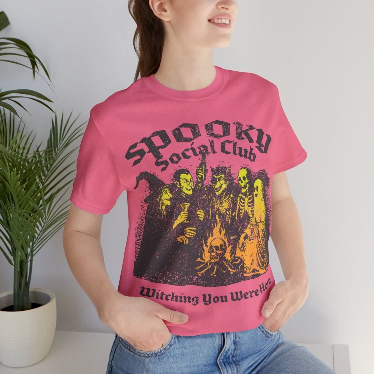 Spooky Social Club Firelight Halloween Summerween Premium T-Shirt