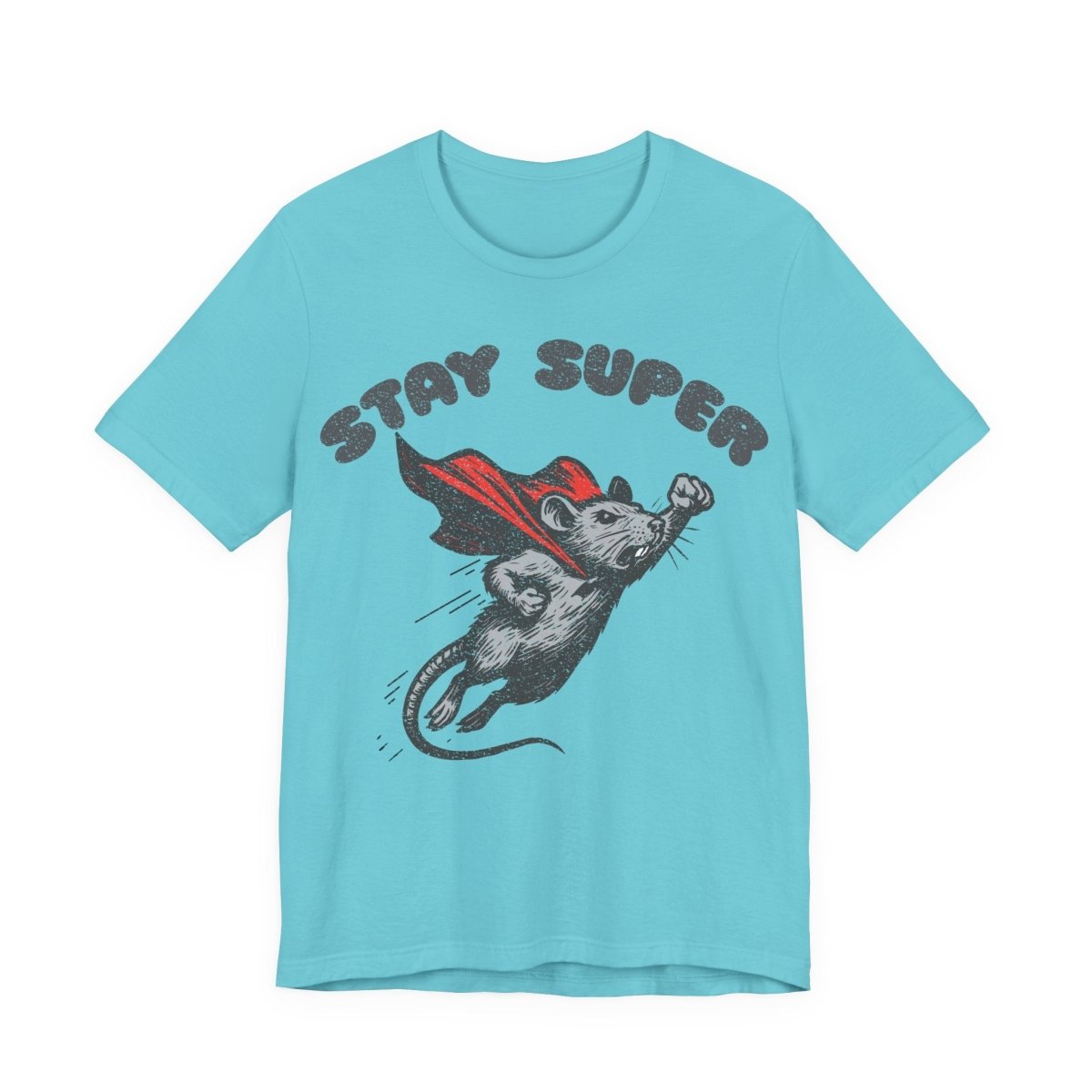 Stay Super Rat Premium T-Shirt, Funny Super Hero, Vintage Graphic Tee