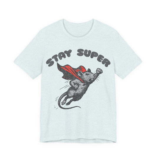 Stay Super Rat Premium T-Shirt, Funny Super Hero, Vintage Graphic Tee