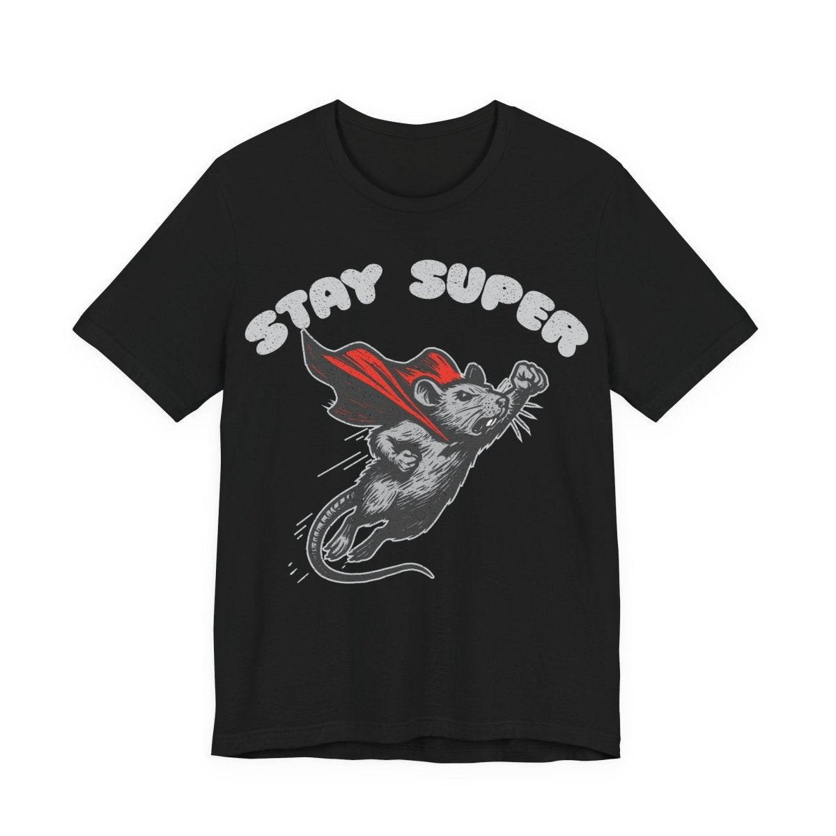Stay Super Rat Premium T-Shirt, Funny Super Hero, Vintage Graphic Tee