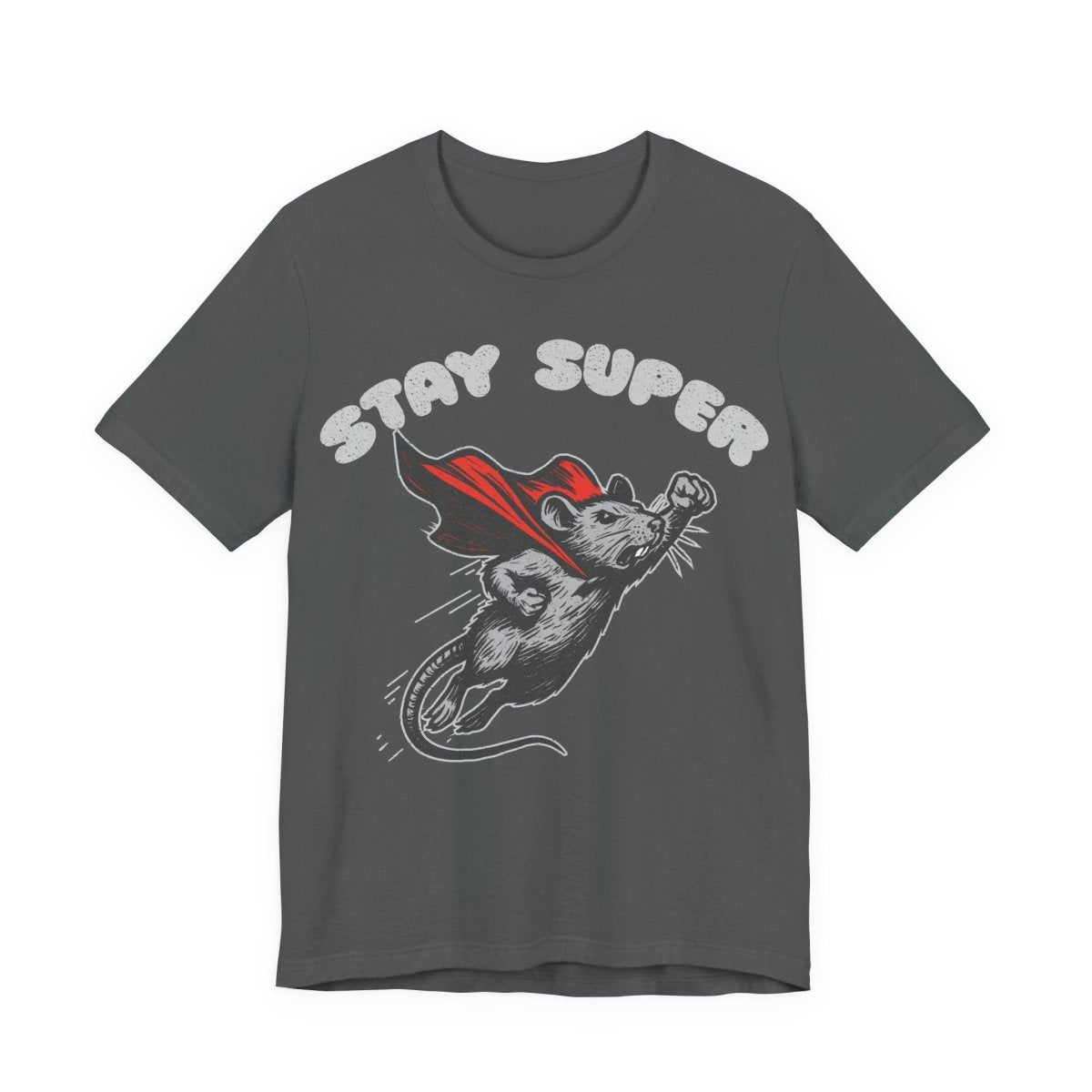 Stay Super Rat Premium T-Shirt, Funny Super Hero, Vintage Graphic Tee