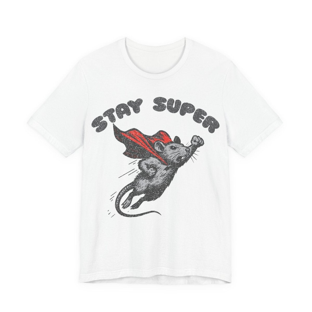Stay Super Rat Premium T-Shirt, Funny Super Hero, Vintage Graphic Tee