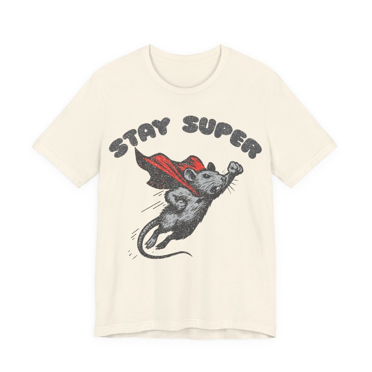 Stay Super Rat Premium T-Shirt, Funny Super Hero, Vintage Graphic Tee