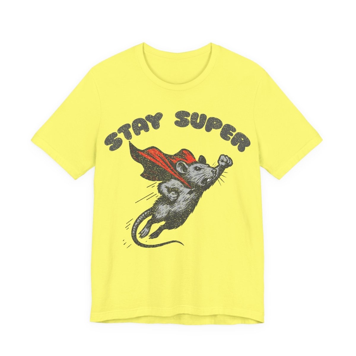 Stay Super Rat Premium T-Shirt, Funny Super Hero, Vintage Graphic Tee